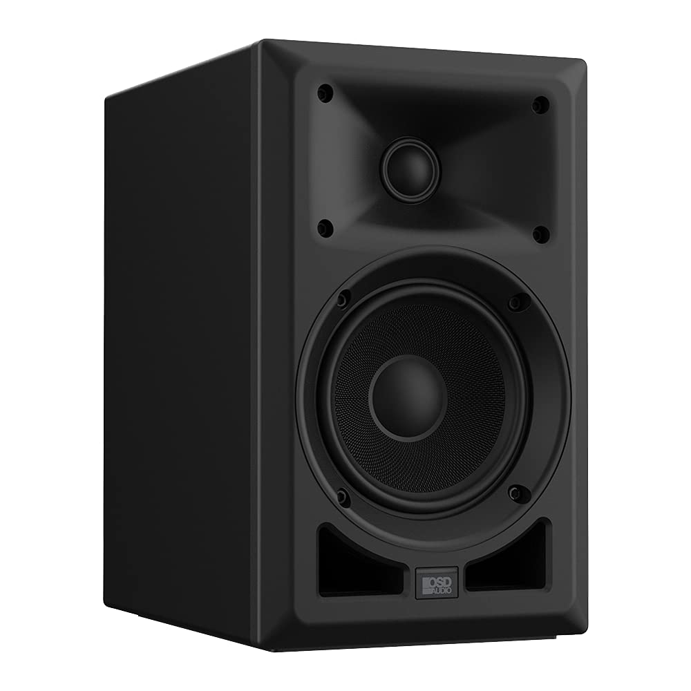 Osd Audio Nero Ab5 Powered Bookshelf Speaker | 100W Class D Amplifier | Composite Fiberglass Woofer | Ferrofluid-Cooled Soft Dom