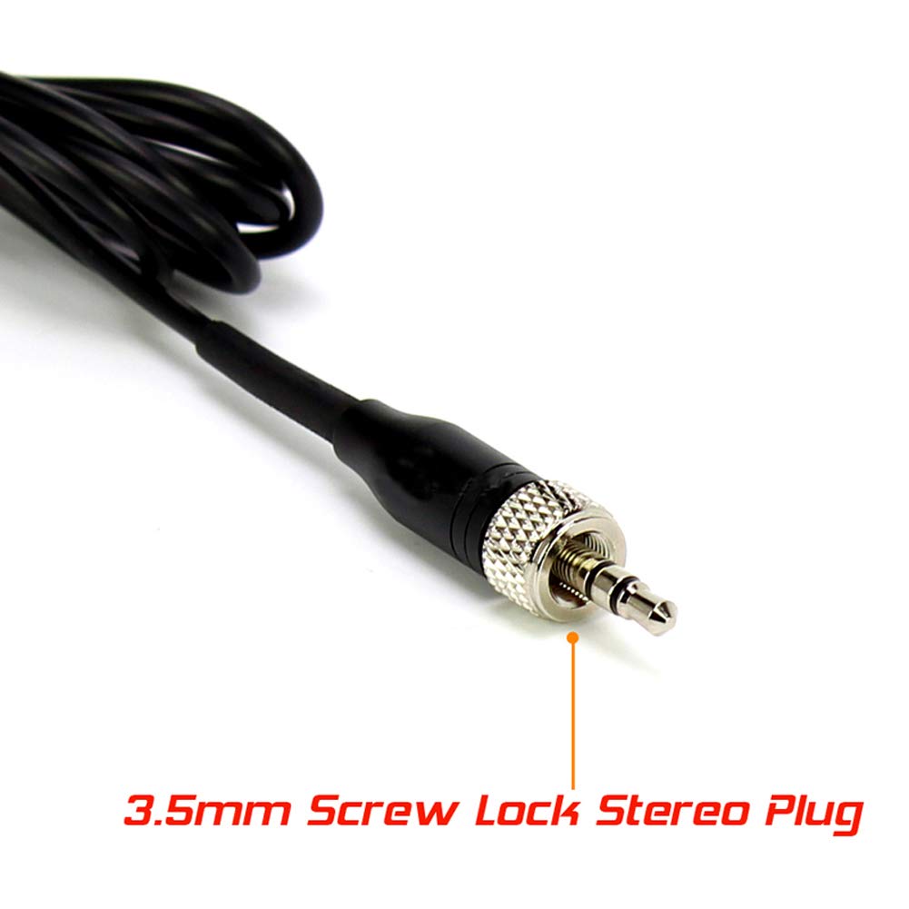 Jxrywf 3.5Mm Screw Lock Stereo 1/8'' To 6.35Mm 1/4'' Jack Guitar Audio Cable Instrument Cord For Sennheiser Wireless Sk Ek 100 3
