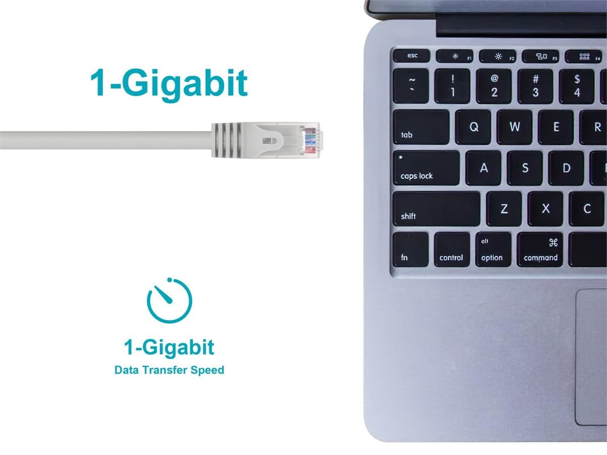 Monoprice Cat6 50Ft Gray Patch Cable Utp 24Awg 550Mhz Pure Bare Copper Snagless Rj45 Flexboot Series Ethernet Cable