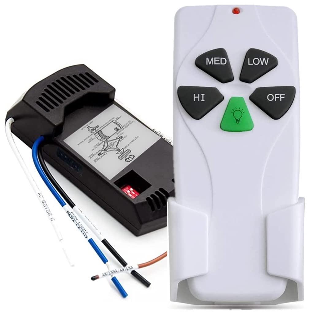 53T Universal Ceiling Fan Remote Control Kit, 3 Speed And Light Dimmer, Compatible With 53T 11T 35T Hd5 Uc7030T Uc9050T Remote E