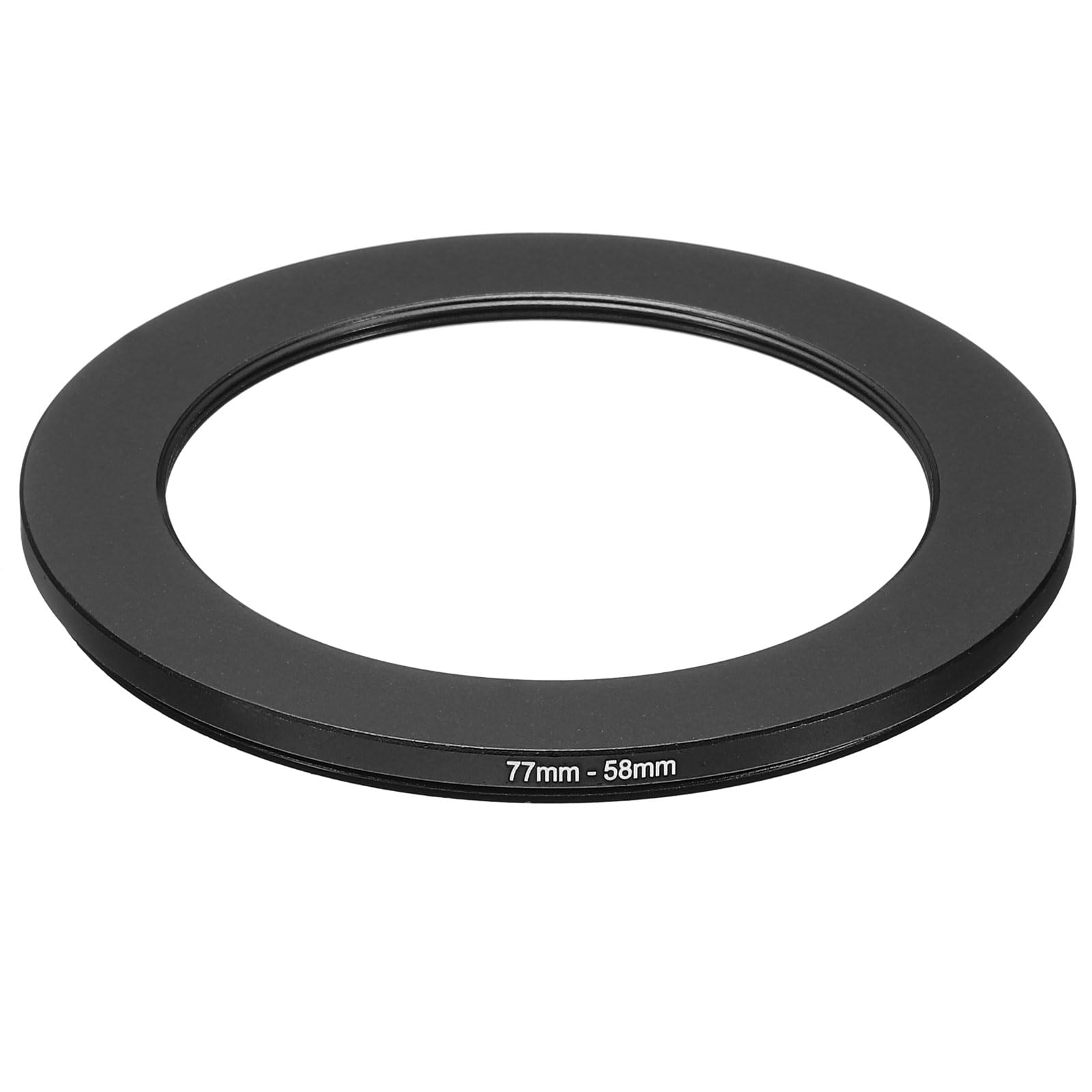 Patikil 77Mm 58Mm Metal Step Down Ring, Camera Lens Filter Adapter Ring Aluminum Filter Adapter Ring For Camera Lenses Hood, Bla