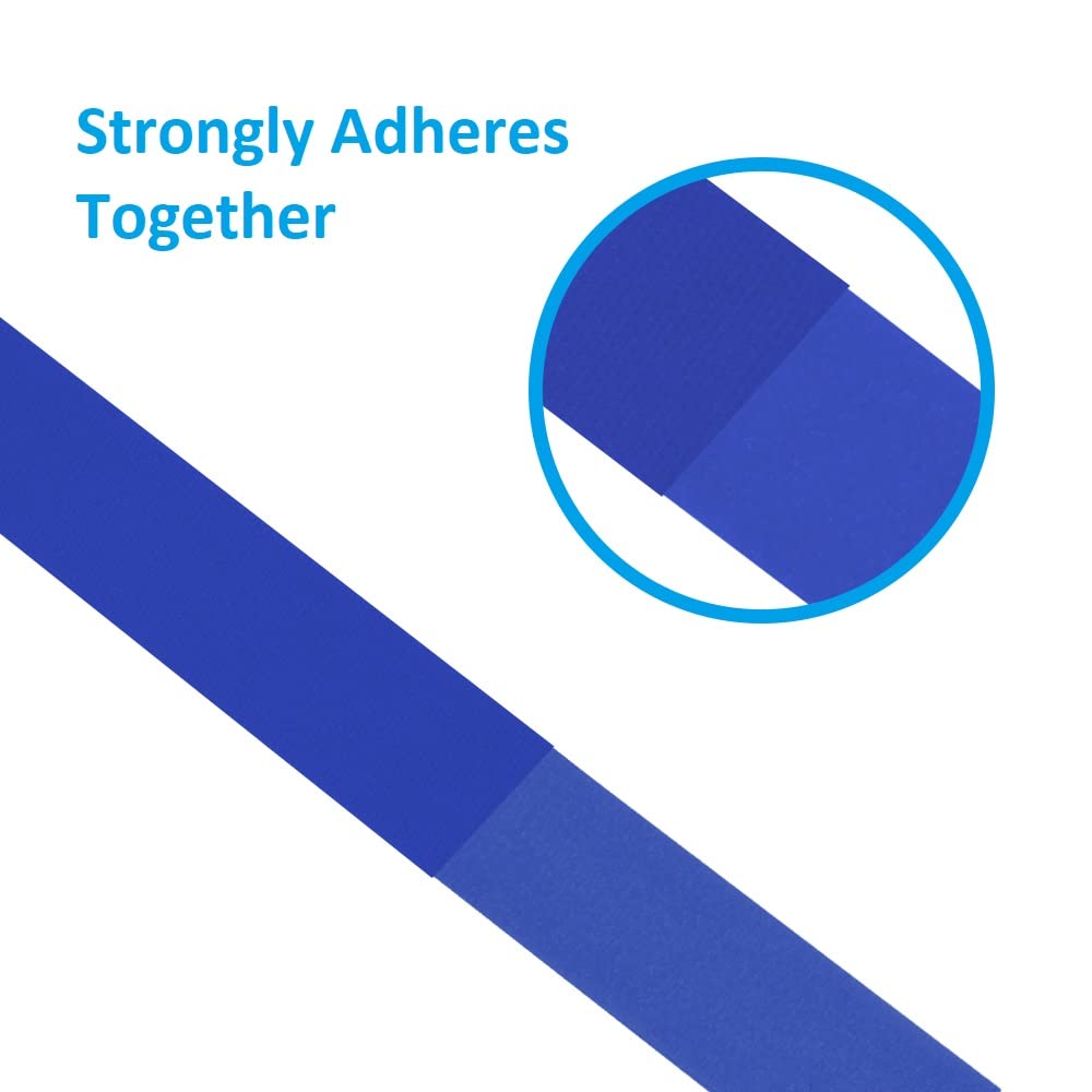 DIGITMON Hook and Loop Fastening Strap Tape Cable Tie Roll 50Ft 0.8" Wide Blue CTIE001BLUE