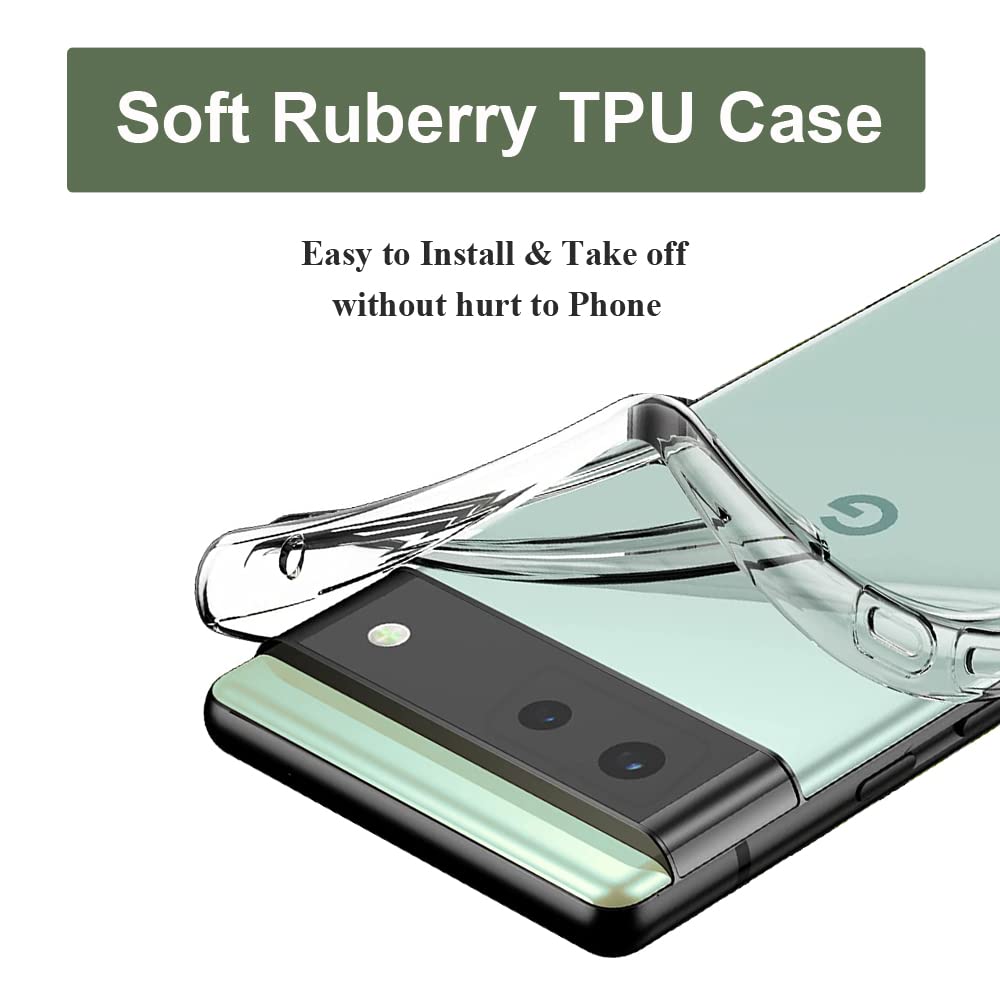 Unov Google Pixel 6a Phone Case Shock Absorption Embossed TPU Citrus Flavors 6.1 inch