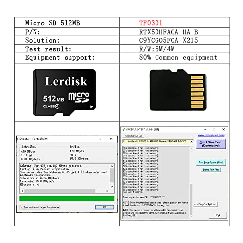 Lerdisk Factory Wholesale Micro Sd Card 512Mb Pack Of 10 In Bulk Small Capacity For Small Files Only,Not Suitable For Camera,Pho