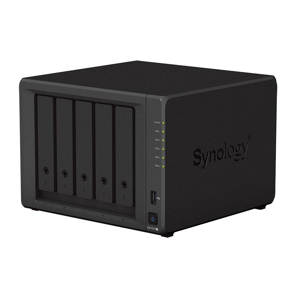 Synology Ds1522+ 5 Bay Diskstation Nas (Amd Ryzen R1600 8Gb Ram 4Xrj 45 1Gbe Lan Port) 5 Bay 20Tb Bundle With 5X 4Tb Seagate Iro