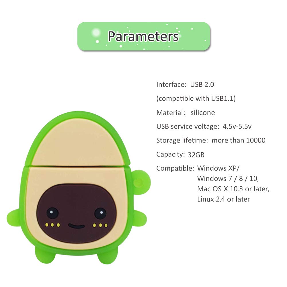 32Gb Usb Flash Drive Cute Nuts Model Memory Stick, Pack Of 3 Pcs, Gift For Students And Children