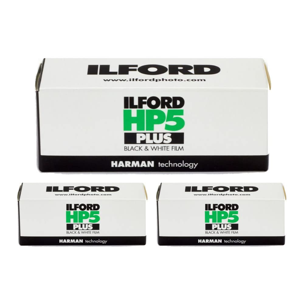 Ilford Hp5 Plus Black And White Negative Film Iso 400 (120 Roll Film) 3 Pack