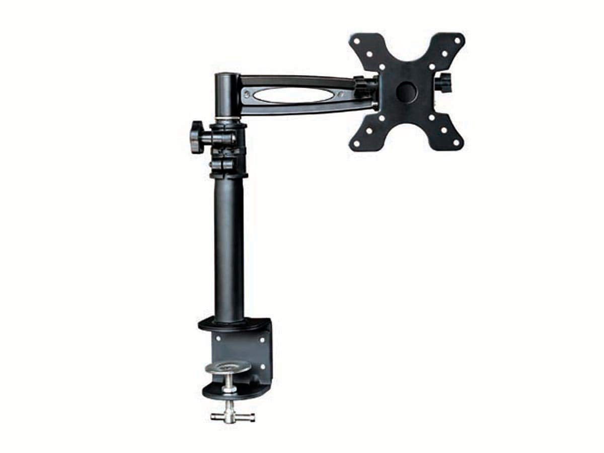 Monoprice 2 Way Adjustable Tilting Desk Mount Bracket For Lcd Led (Max 33Lbs, 13~30Inch)   Black