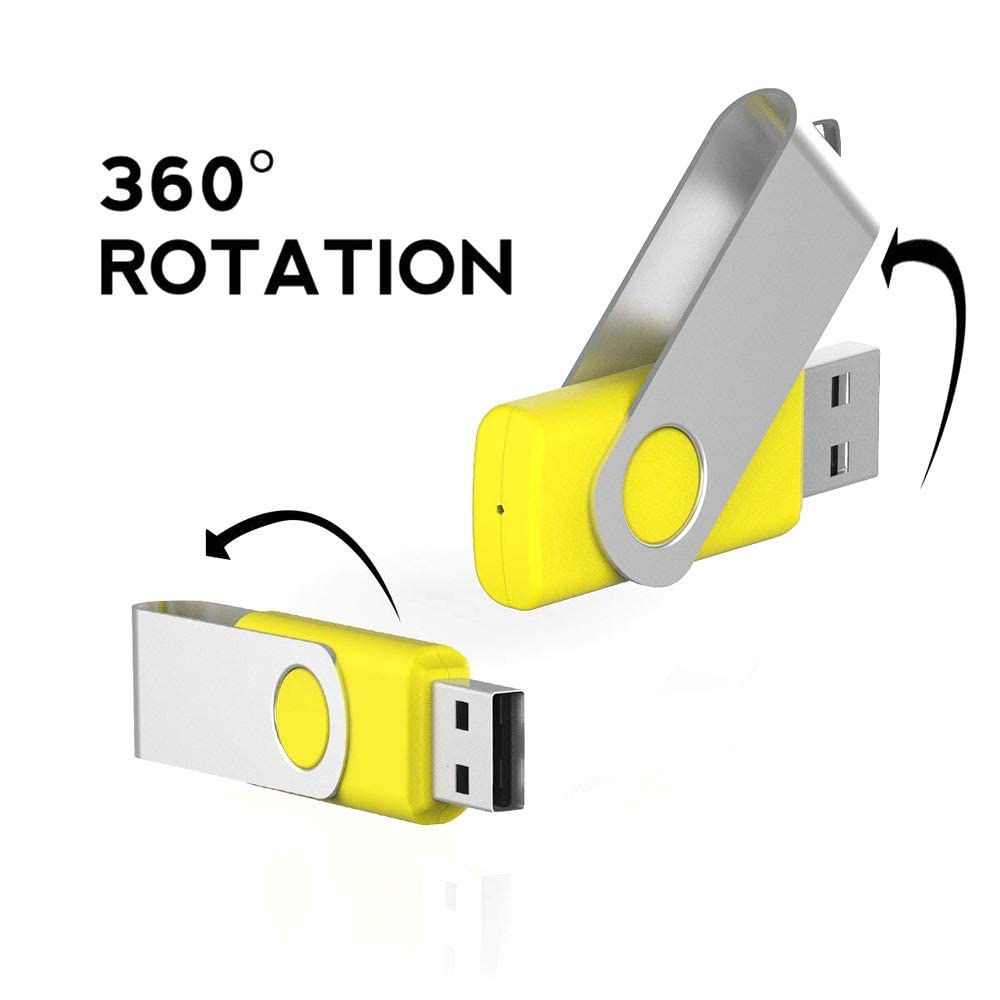 Aiibe 5 Pack 128Gb Flash Drive Usb Drive 128Gb Flash Thumb Drive Usb 2.0 Memory Stick 128Gb Jump Drive Zip Drives (128Gb, 5 Mixed Colors: Black Red Yellow White Purple)