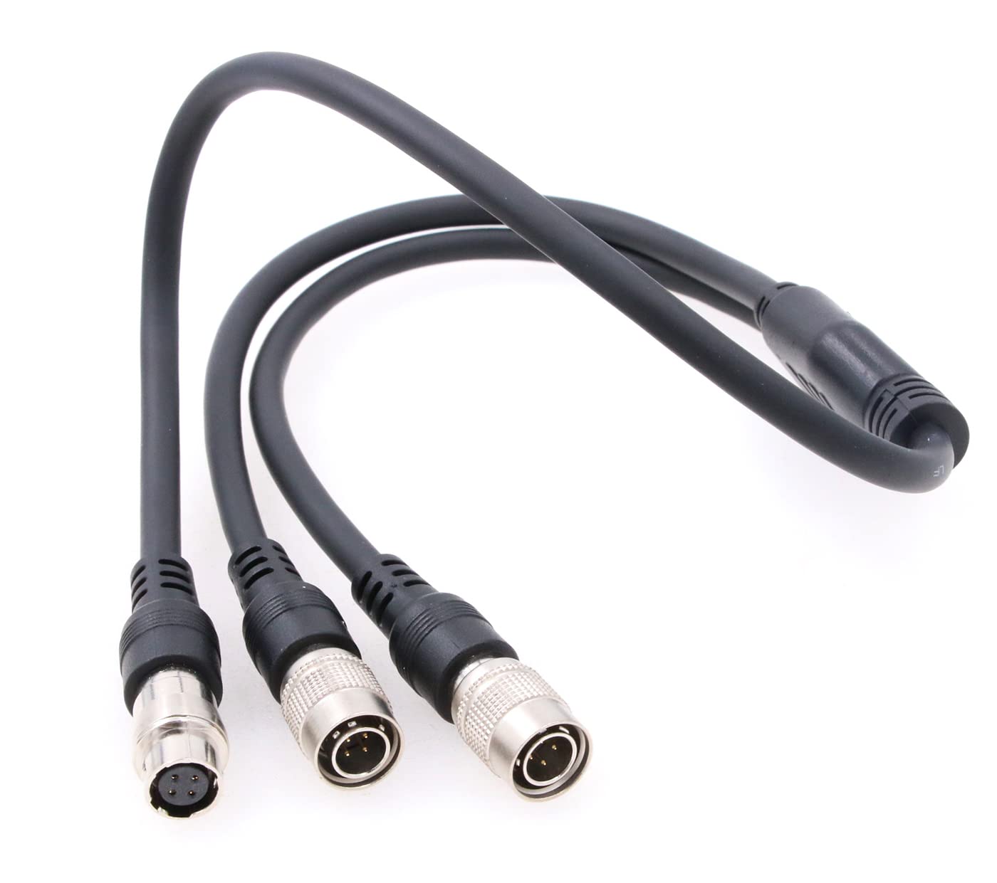 Zblzgp Hirose 4 Pin Female To Dual Hirose 4 Pin Male Y Cable For Zoom F8 Mixer Sound Devices 688 644 633