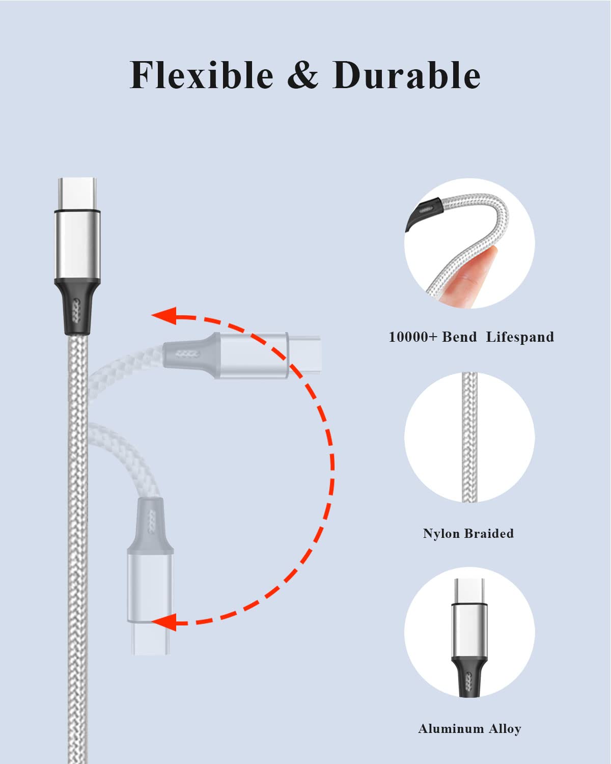 Multi Charging Cable, (3Pack 1Ft) Short Multi Usb Charger Cable Aluminum Braided 3 In 1 Universal Multiple Charging Cord With Ty