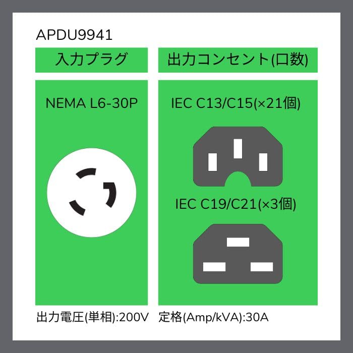 Apc Netshelter Switched Rack Pdu, 9000 Series, Apdu9941, 0U Vertical, 200V-240V, 30A, Nema L6-30P, 9.8 Cord, Black