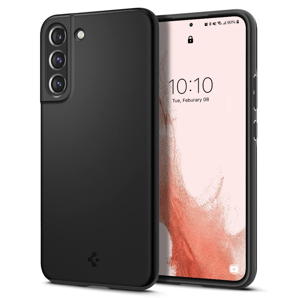 Spigen Thin Fit Designed For Galaxy S22 Case (2022)   Black