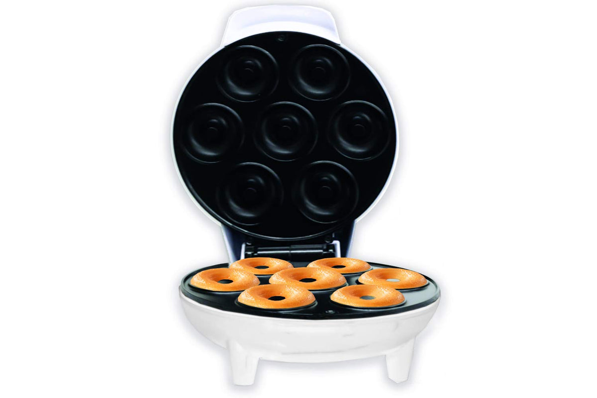 Courant Mini Donut Maker Machine For Holiday, Kid Friendly, Breakfast Or Snack, Desserts & More With Non Stick Surface, Makes 7