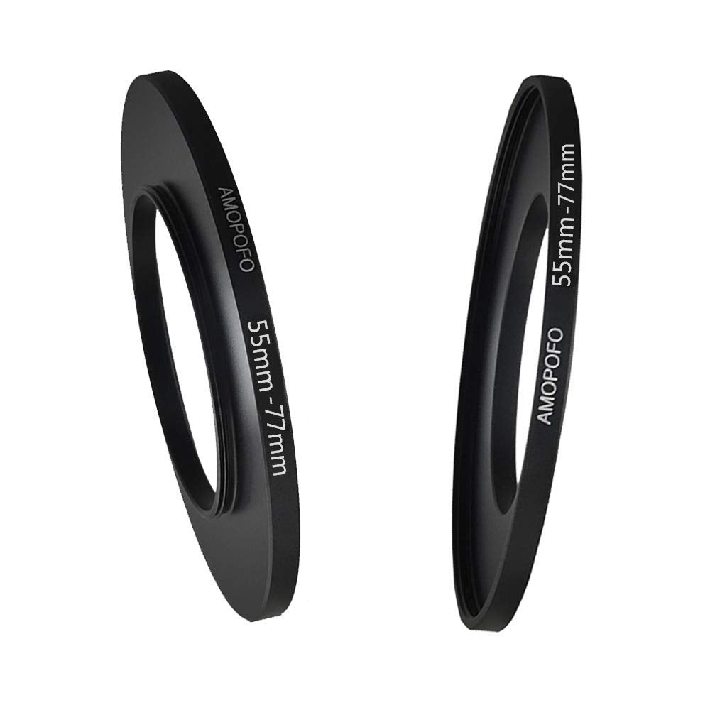 55Mm To 77Mm Step Up Ring Filter Adapter/55Mm To 77Mm Camera Filter Ring For 77Mm Uv,Nd,Cpl,Metal Step Up Ring