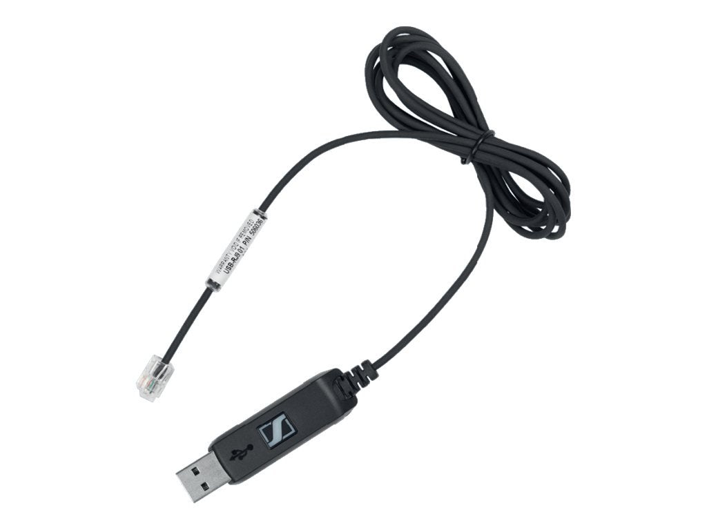 Sennehsier USB-RJ9 01 Headset Connection Cable: RJ9 4/4 Plug - USB plug, for Direct Connection with an UI-Box at USB port of you