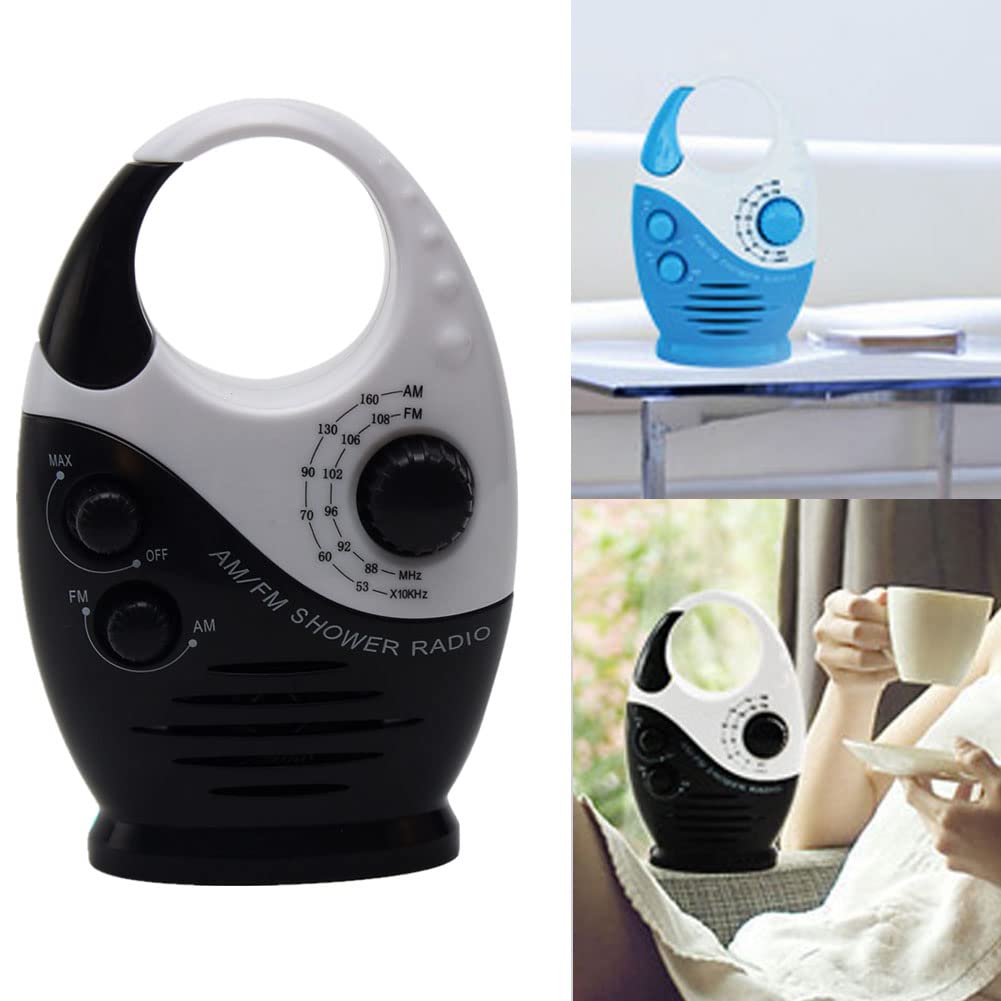Shower Radio, Hanging Ipx4 Waterproof Shower Speaker Wireless Mini Portable Waterproof Battery Operated Shower Radio Speaker Am