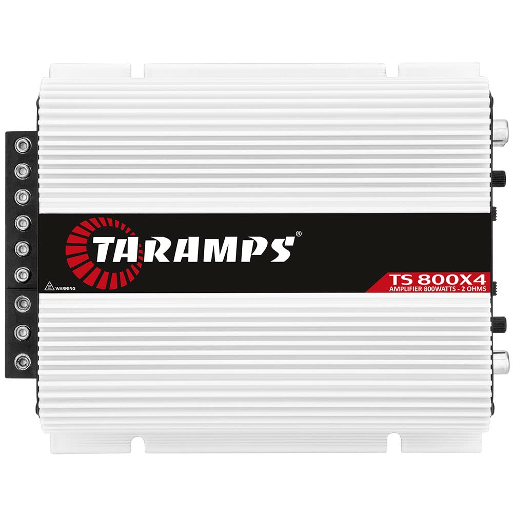 Taramps Ts 800X4 2 Ohms 4 Channels High Level Individual Input, 800 Watts Rms Full Range, Rca Inputs Crossover High/Low Pass, Br