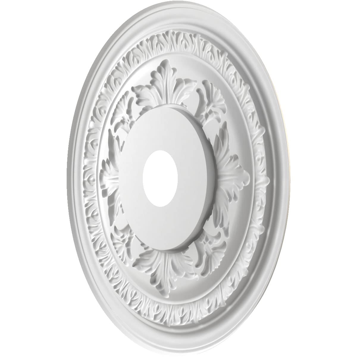Ekena Millwork Cmp22Babal Baltimore Thermoformed Pvc Ceiling Medallion (Fits Canopies Up To 7 3/4), 22Od X 3 1/2Id X 1P, Bright