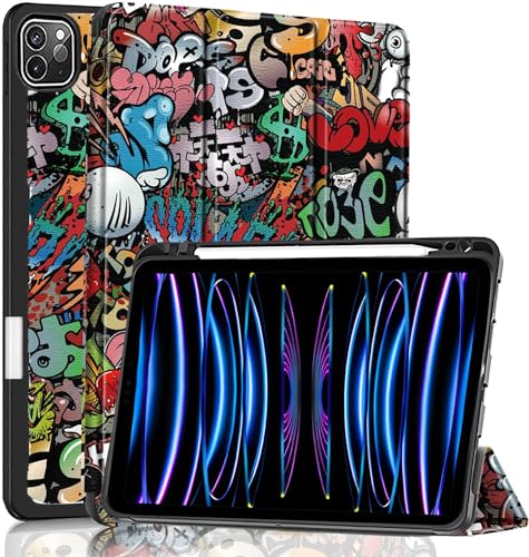 Proelite Smart Case For Apple Ipad Pro 11 Inch 2022/2021 4Th/3Rd Gen [Auto Sleep/Wake Cover] [Pencil Holder] [Soft Flexible Case