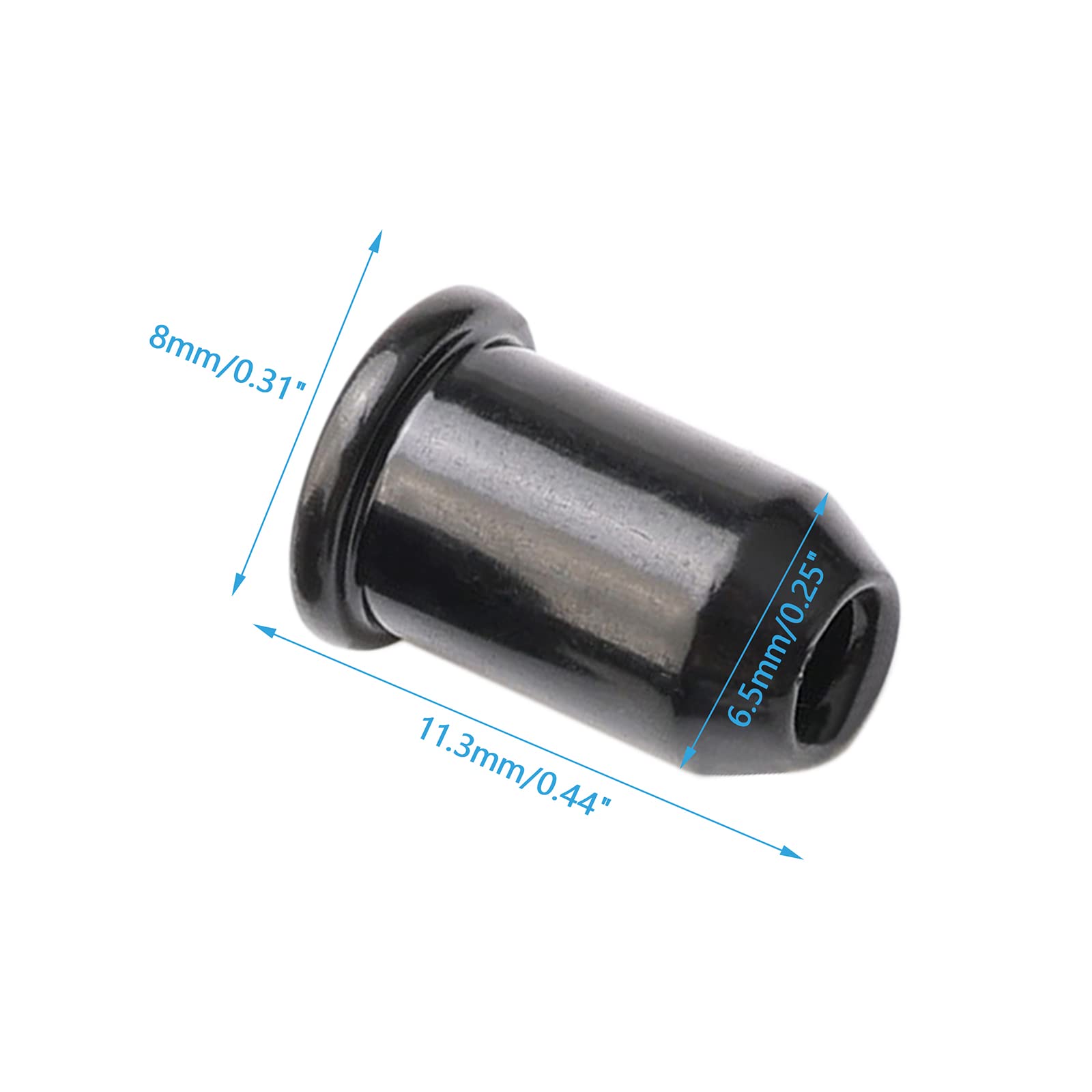 Swhmc Guitar String Mounting Ferrules 6Pcs 8Mm String Through Ferrules For Tele Strat Guitar