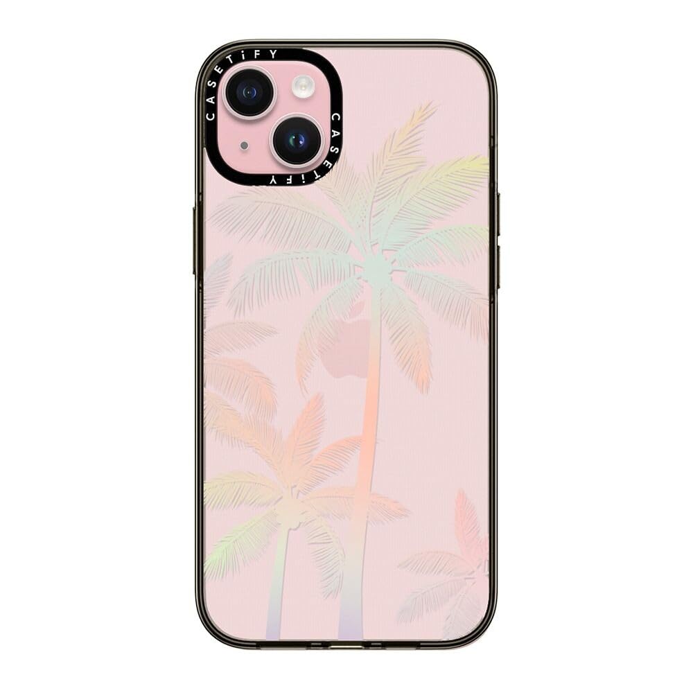 Casetify Compact Case For Iphone 15 Plus [2X Military Grade Drop Tested / 4Ft Drop Protection]   Modern Tropical Palm Tree   Cle