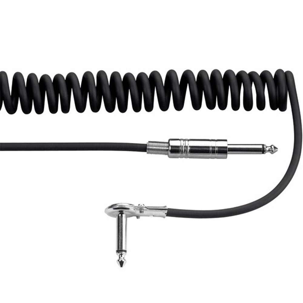 Perfektion 20' Metal Ends Coil 1/4'' Instrument Guitar Cable (20 Feet)