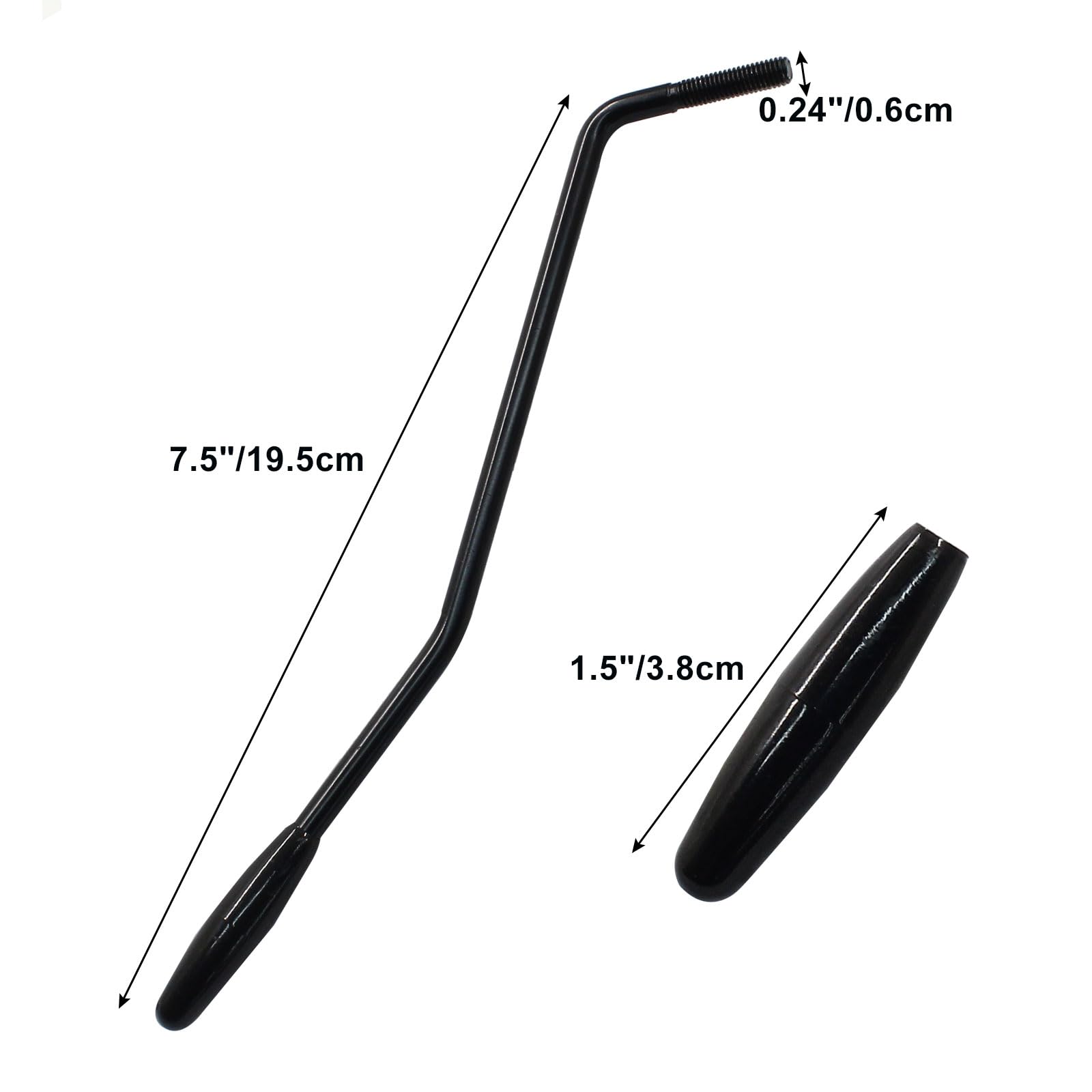 Bokwin Guitar Whammy Bar Thread Tremolo Arm, Black Whammy Bar For Electric Guitar