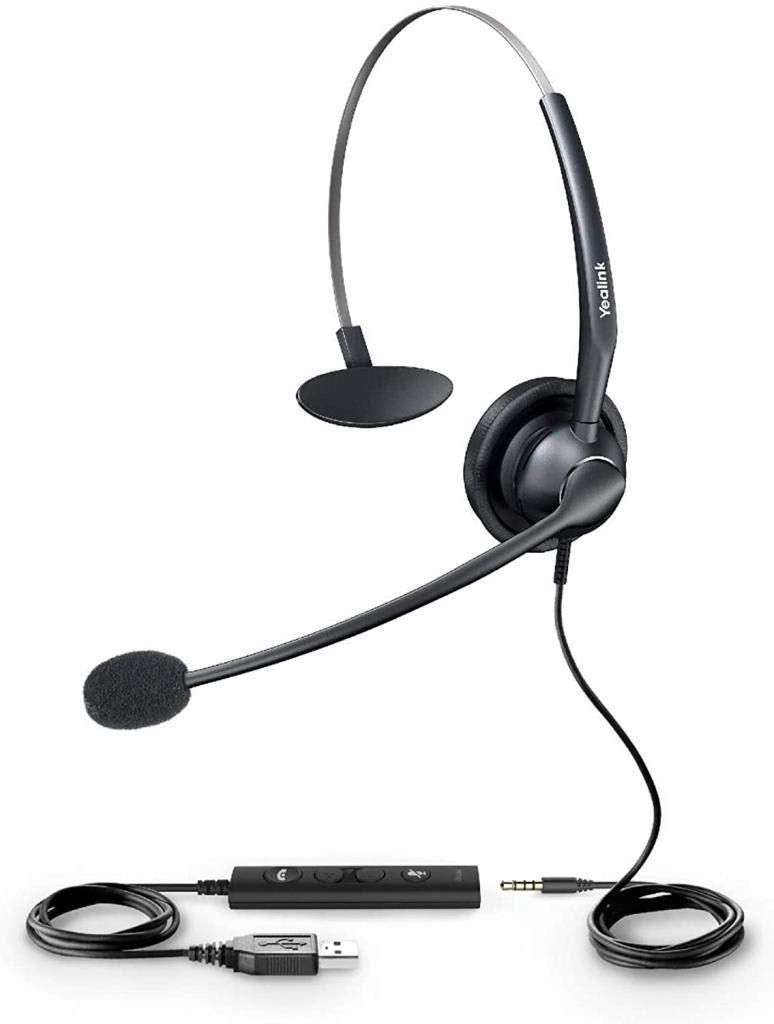 Yealink YHS33 Wideband USB Headset for IP Phones - USB Connection or a 3.5MM Connection - for use on Computers