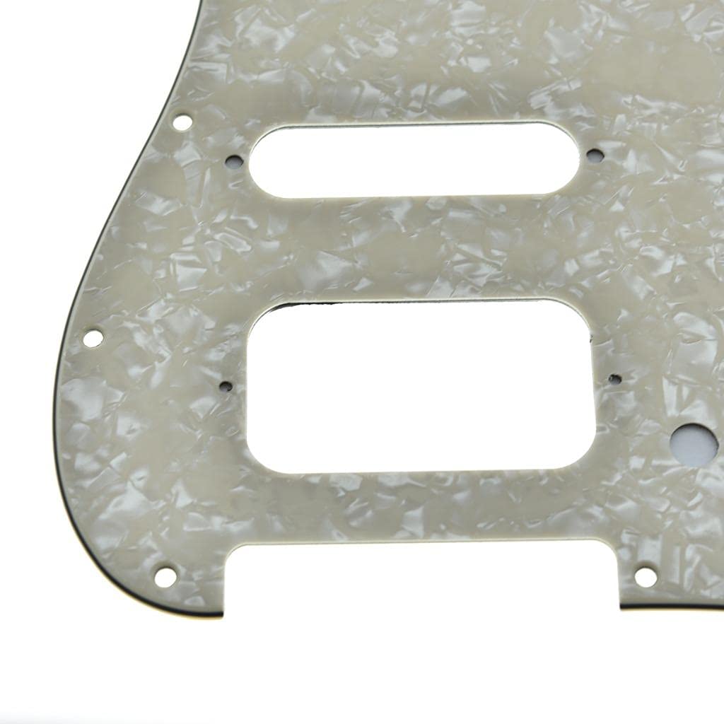 Dopro 11 Hole Strat Hss Guitar Pickguard 2 Screw Humbucking Pickup Mount For American Fd Stratocaster Aged Pearl