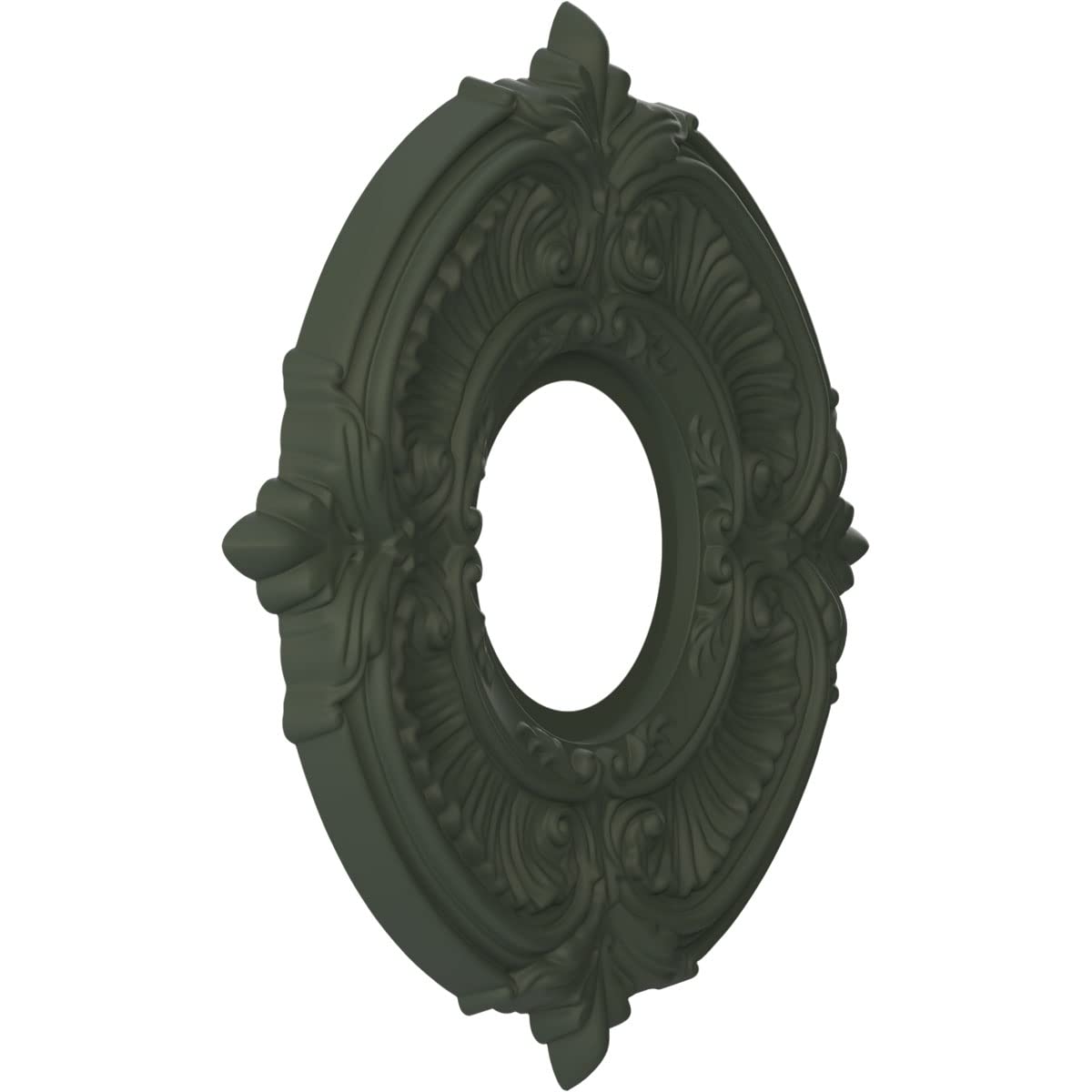 Ekena Millwork 10''Od X 3 1/2''Id X 3/4''P Attica Thermoformed Pvc Ceiling Medallion (Fits Canopies Up To 4 1/8''), Ultracover S
