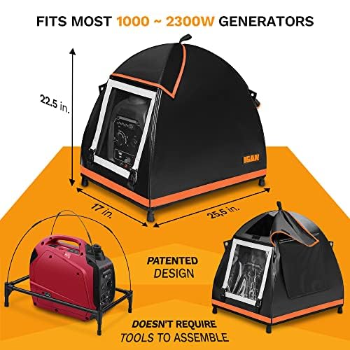 Igan Small Inverter Generator Tent Cover While Running, Compatible For Honda And Most 1000~2300 Watts Generators, Portable Outdo