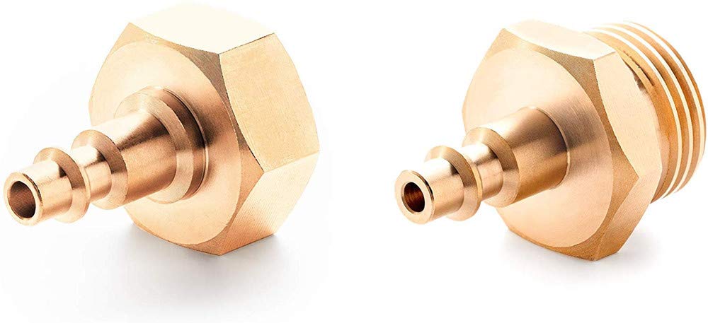 Lead Free Brass Winterize Sprinkler Systems Blowout Plug Quick Connect Air Compressor 1/4'' Adapter | Fits Garden Hose 3/4'' Thr