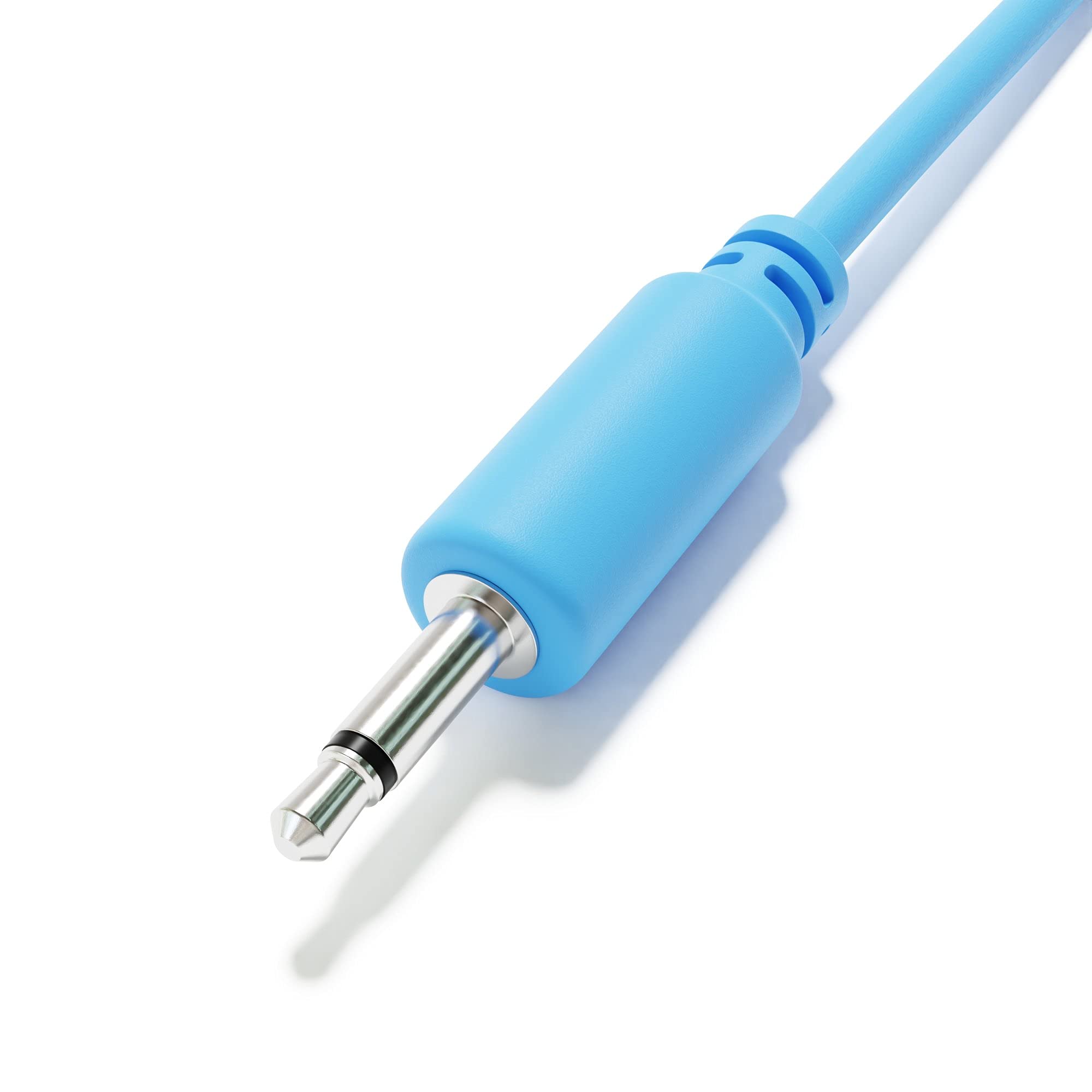 Excelvalley - 5-Pack - Mono Modular Patch Cables - Ts 3.5Mm 1/8 Eurorack Synthesizer [Blue | 45 Cm - 17.72]