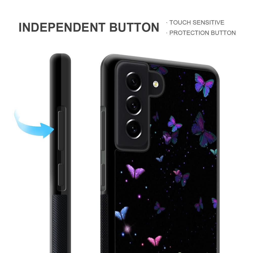 ZHEGAILIAN Compatible with Samsung Galaxy S23 Case, Bunnies Colorful Butterfly Shockproof Non-Slip TPU Bumper Cover 6.1 inch