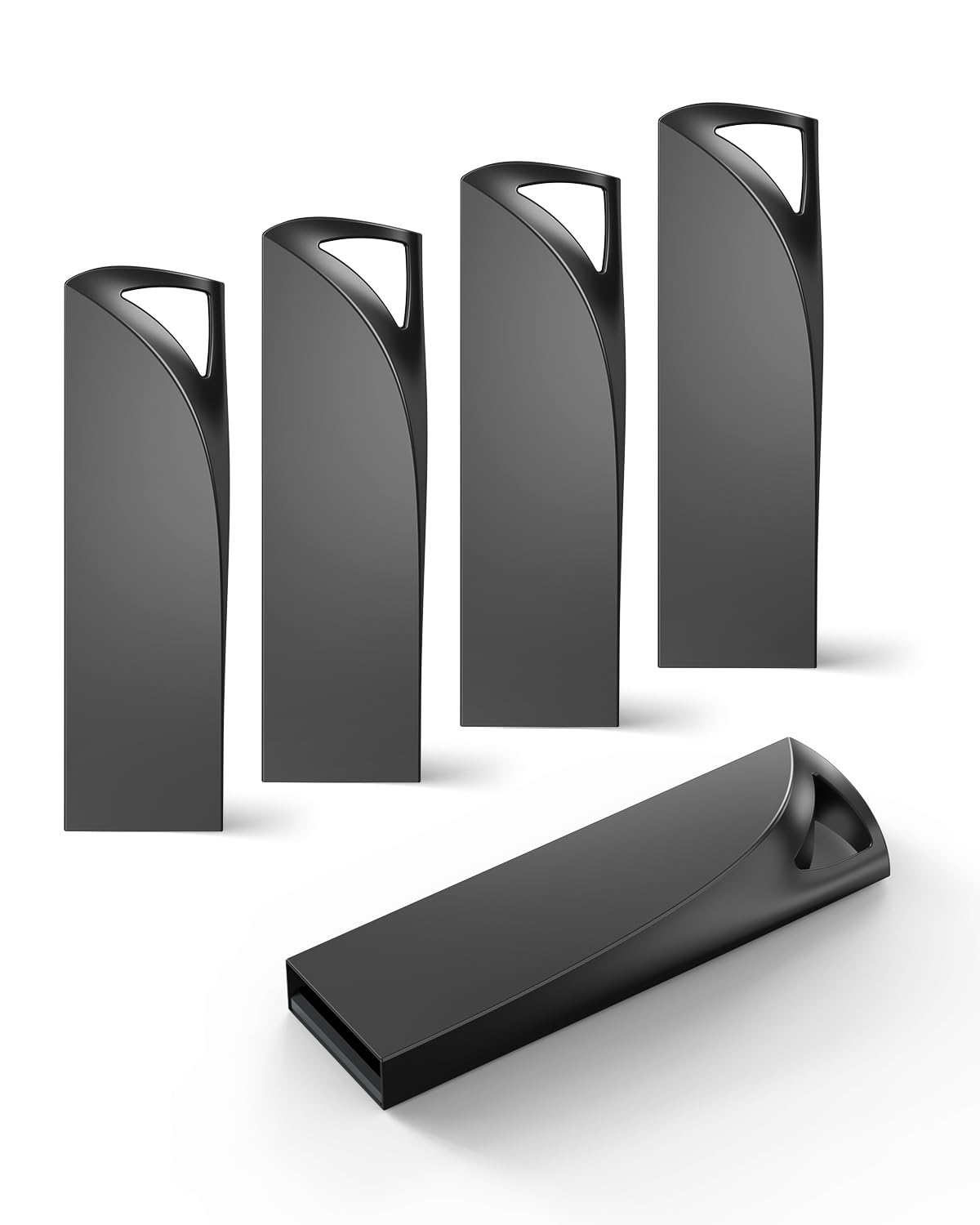 Garmese 16Gb Usb Flash Drive, 5 Pack Waterproof Metal Usb Memory Stick Slim Usb 2.0 Flash Drive, Portable Pen Drive Thumb Drive