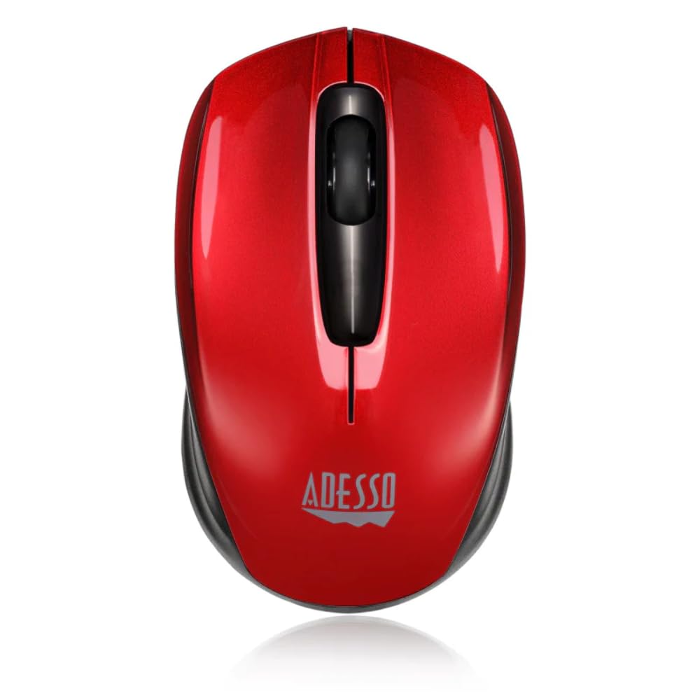 Adesso Ergonomic Imouse S50   Wireless Optical Mouse (Red)