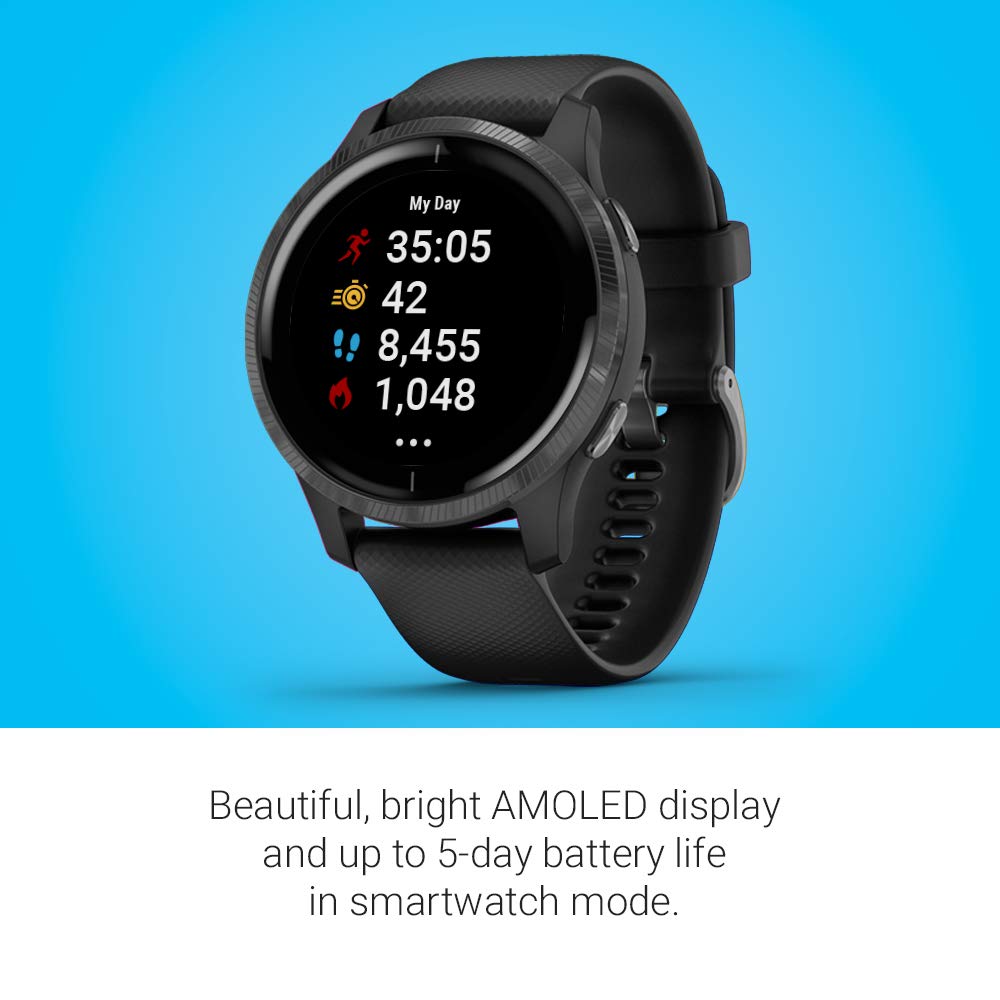 Garmin Venu Sportswatch, Granite/Silver Refurb