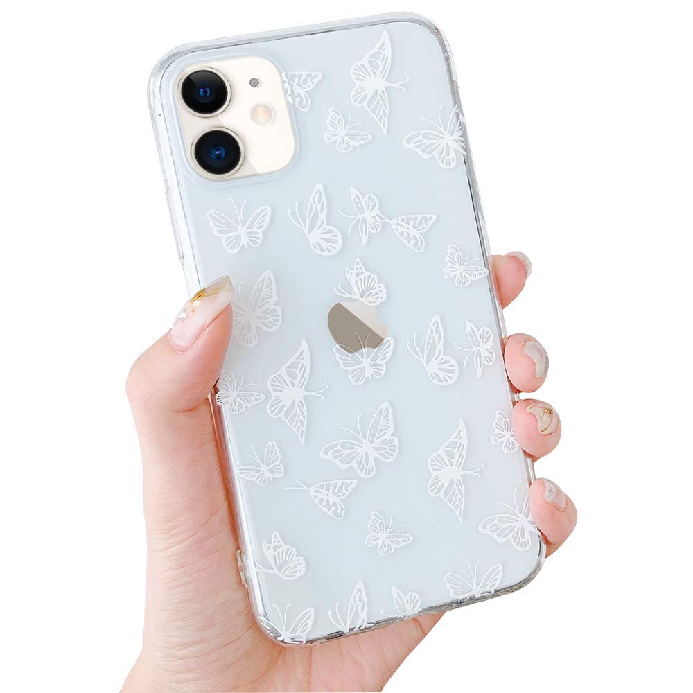 Lchulle Butterfly Case Compatible With Iphone 12 Pro Max Case Fashion Cute Hollow Butterfly Design For Girls Women Crystal Clear