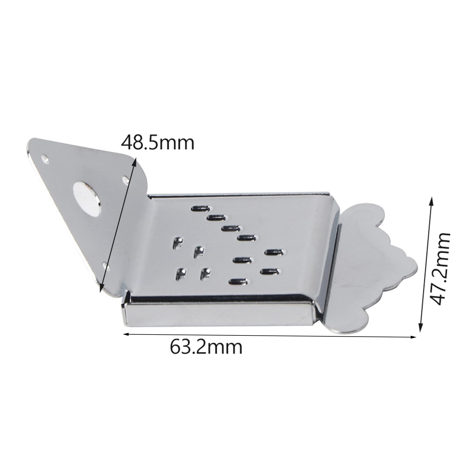 Mandolin Tailpiece Mandolin Metal Tailpiece Replacement Tailpiece Part With Screws(Silver) Performance Accessory