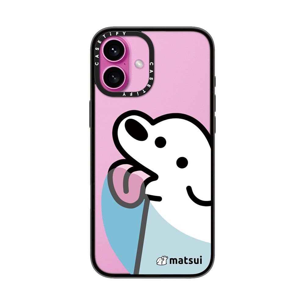 Casetify Compact Case For Iphone 16 Plus [Lightweight / 4 Ft. 2X Military Grade Drop Protection/Slim]   Lick   Clear Black