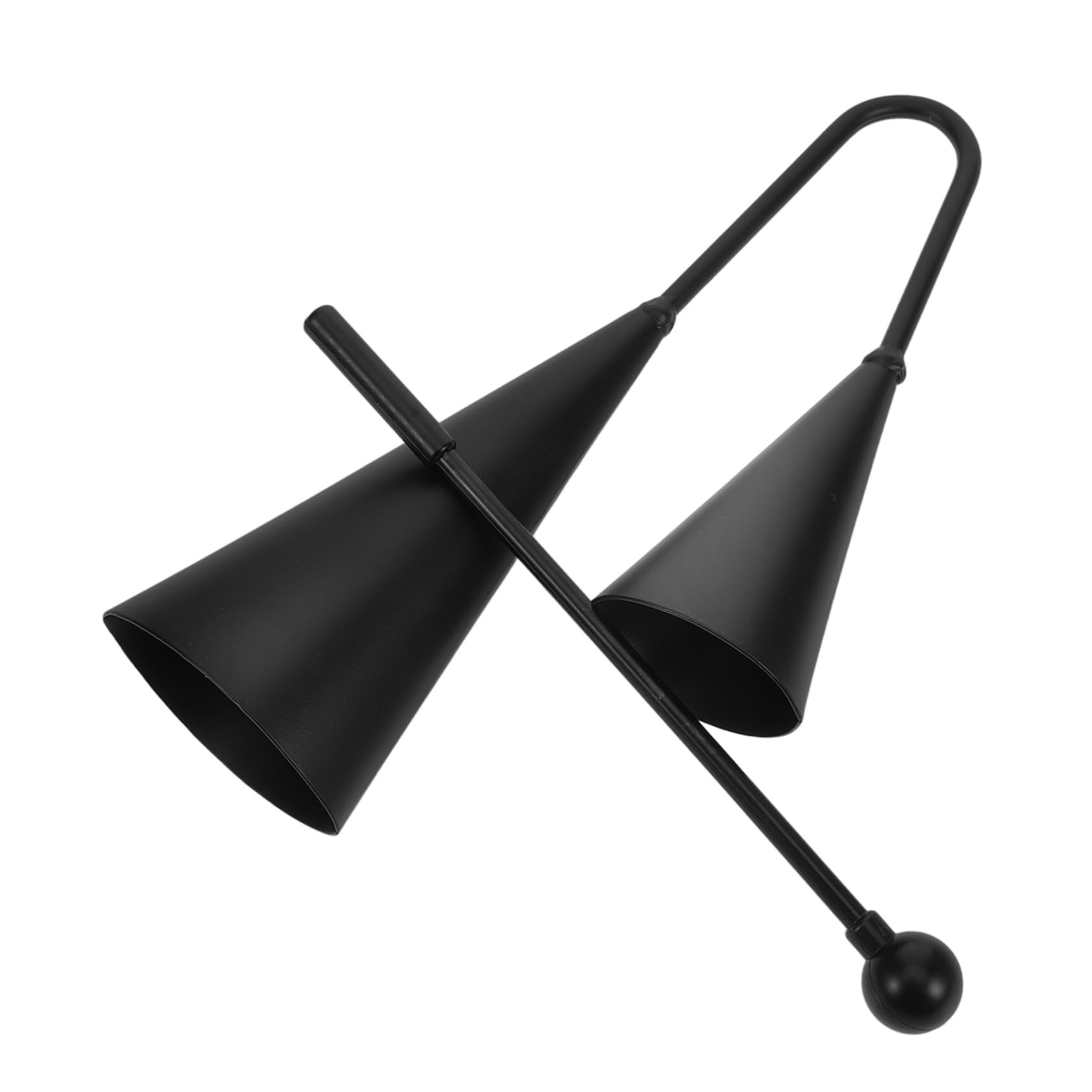 VICASKY Traditional Two Tone Agogo Bell Musical Cowbell Instrument with Mallet Easy to Use Percussion Tool for Beginners and Pro