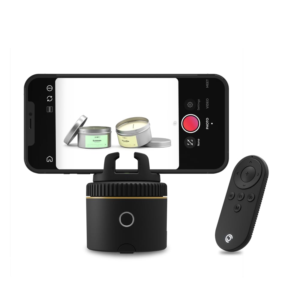 Pivo Pod Gold E-Commerce Edition - Auto Tracking Smartphone Holder & Tripod Mount for Content Creators and Online Sellers with 3