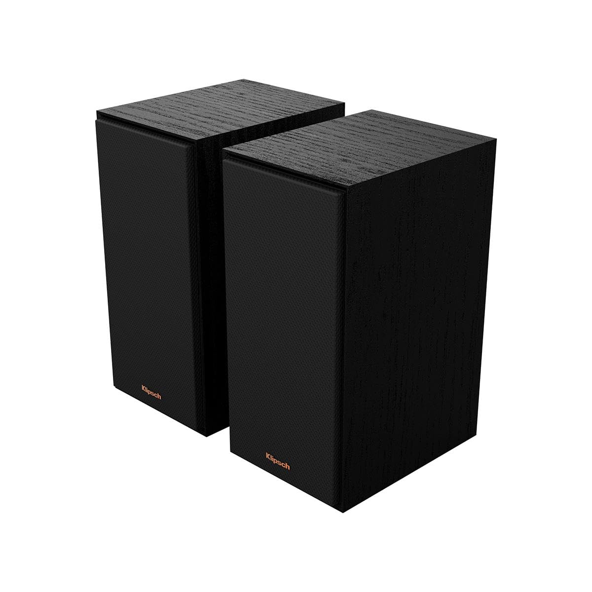 Klipsch Reference R 40Pm Powered Bookshelf Speakers   90 Degree X 90 Degree Tractrix Horn   Linear Travel Suspension   Sleek, Mo