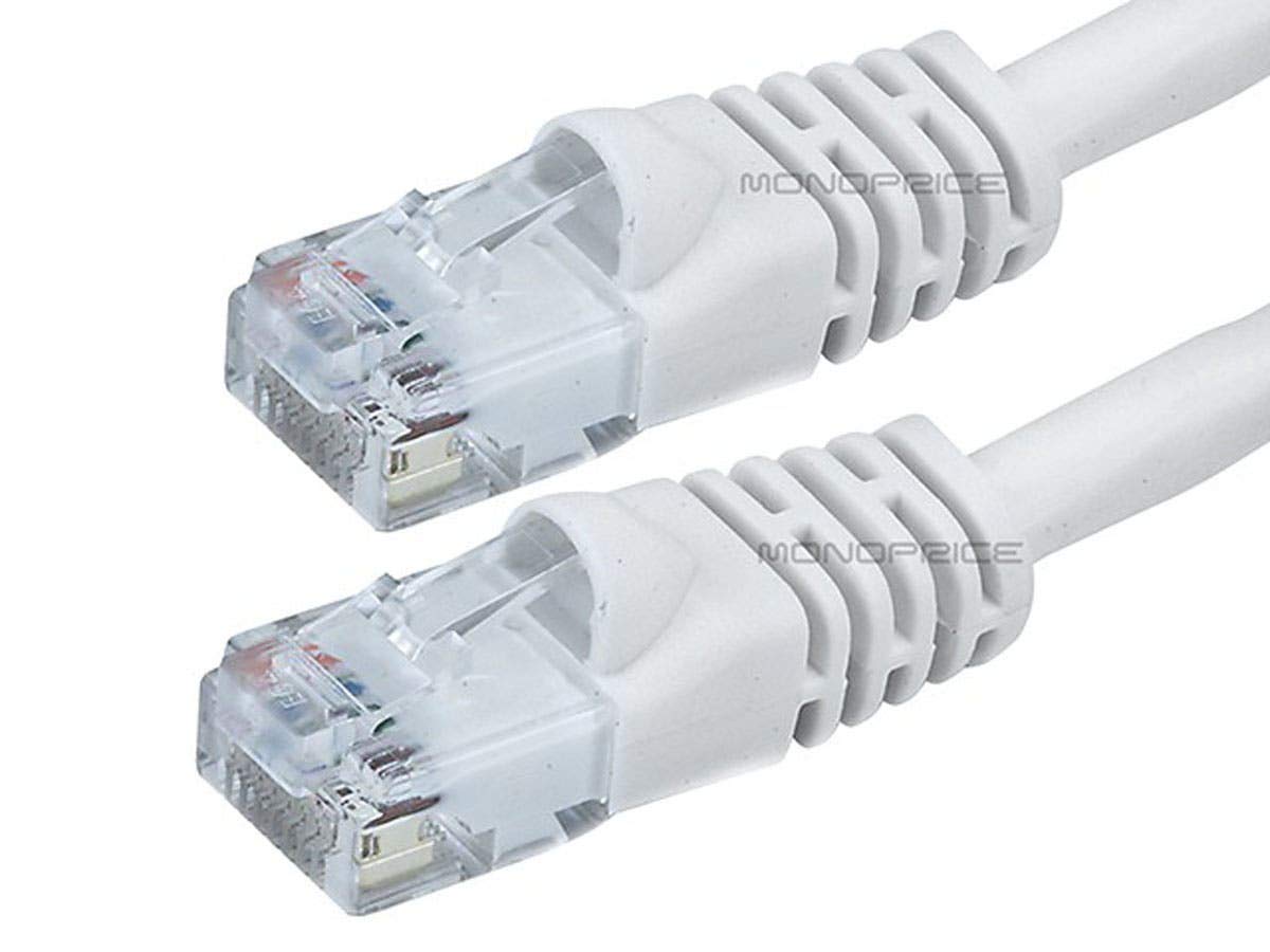 Monoprice 75Ft 24Awg Cat6 550Mhz Utp Ethernet Bare Copper Network Cable   White