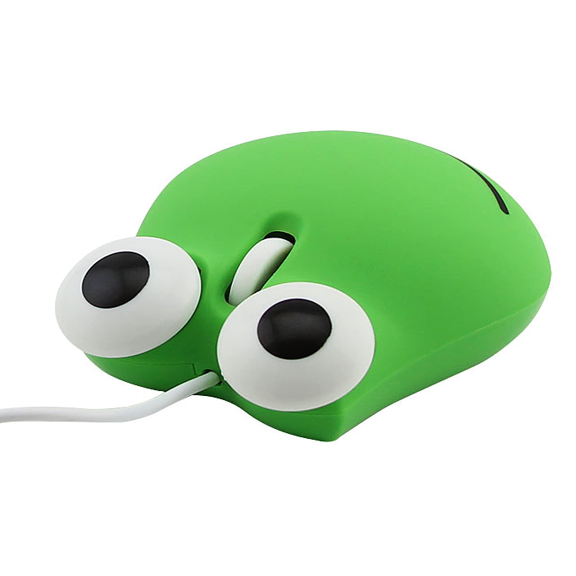Elec Space Usb Wired Mouse, Frog Shape, 1600Dpi, 3.66 X 2.96 X 1.38 In, Green