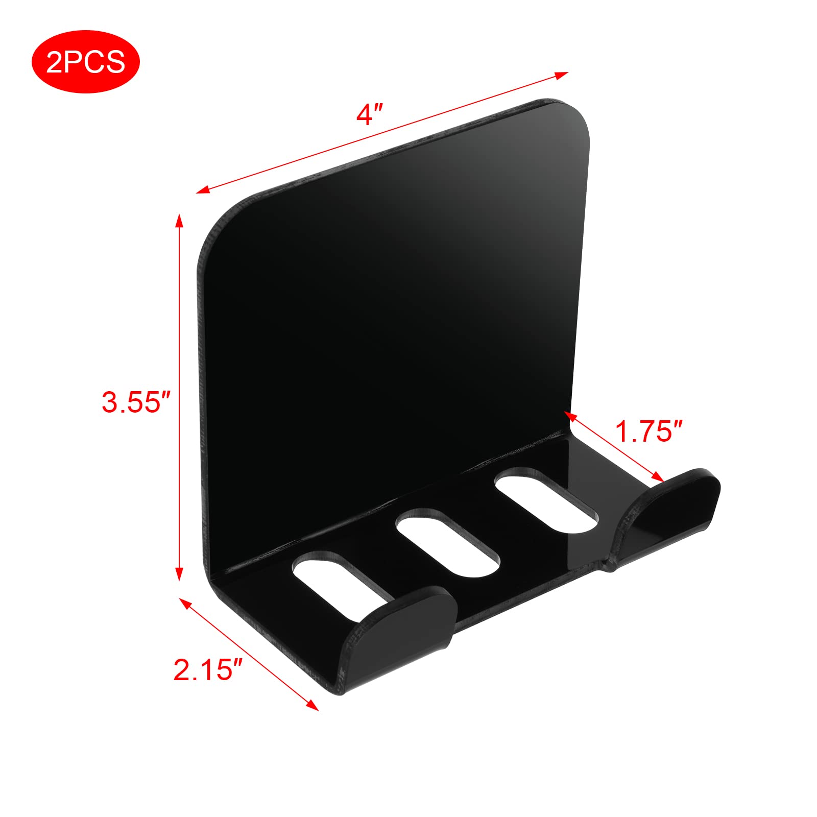 Cosmos 2 Pcs Wall Mount Phone Holder, Smartphone Charging Stand Wall Rack, Bedside Organizer Storage Bracket Compatible With Mos