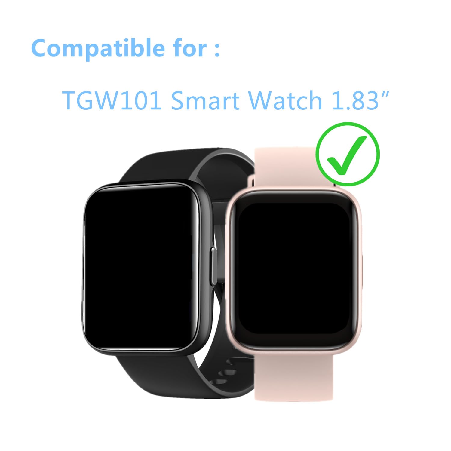 Aemus Screen Protector Compatible For Jeejtek Smart Watch 1.83'' (6 Pack) Clear Tpu Soft Film Compatible For Oyv Tgw101 Screen P