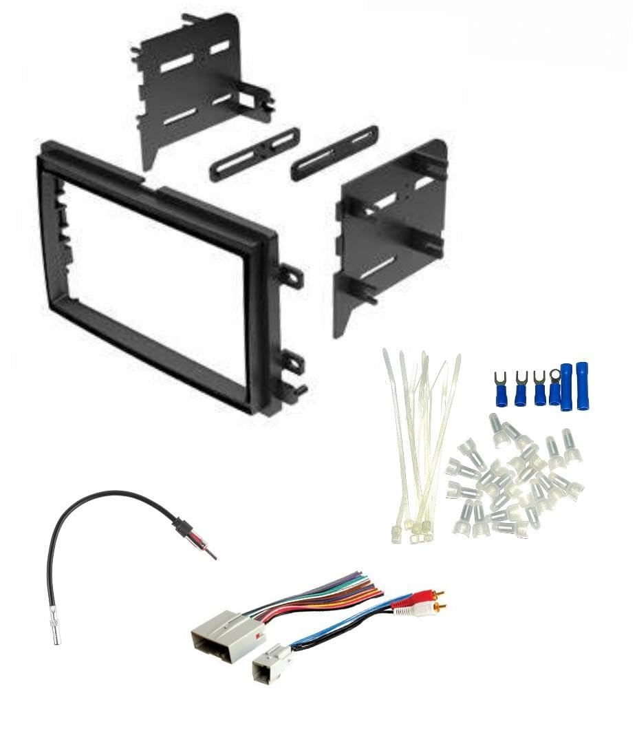 Double Din Car Stereo Radio Install Dash Kit, Wire Harness, And Antenna Adapter Made For Ford: 2004 2008 F 150 (2004 No Heritage), 2005 2010 Super Duty F 250/350/450/550  Includes Subwoofer Wire