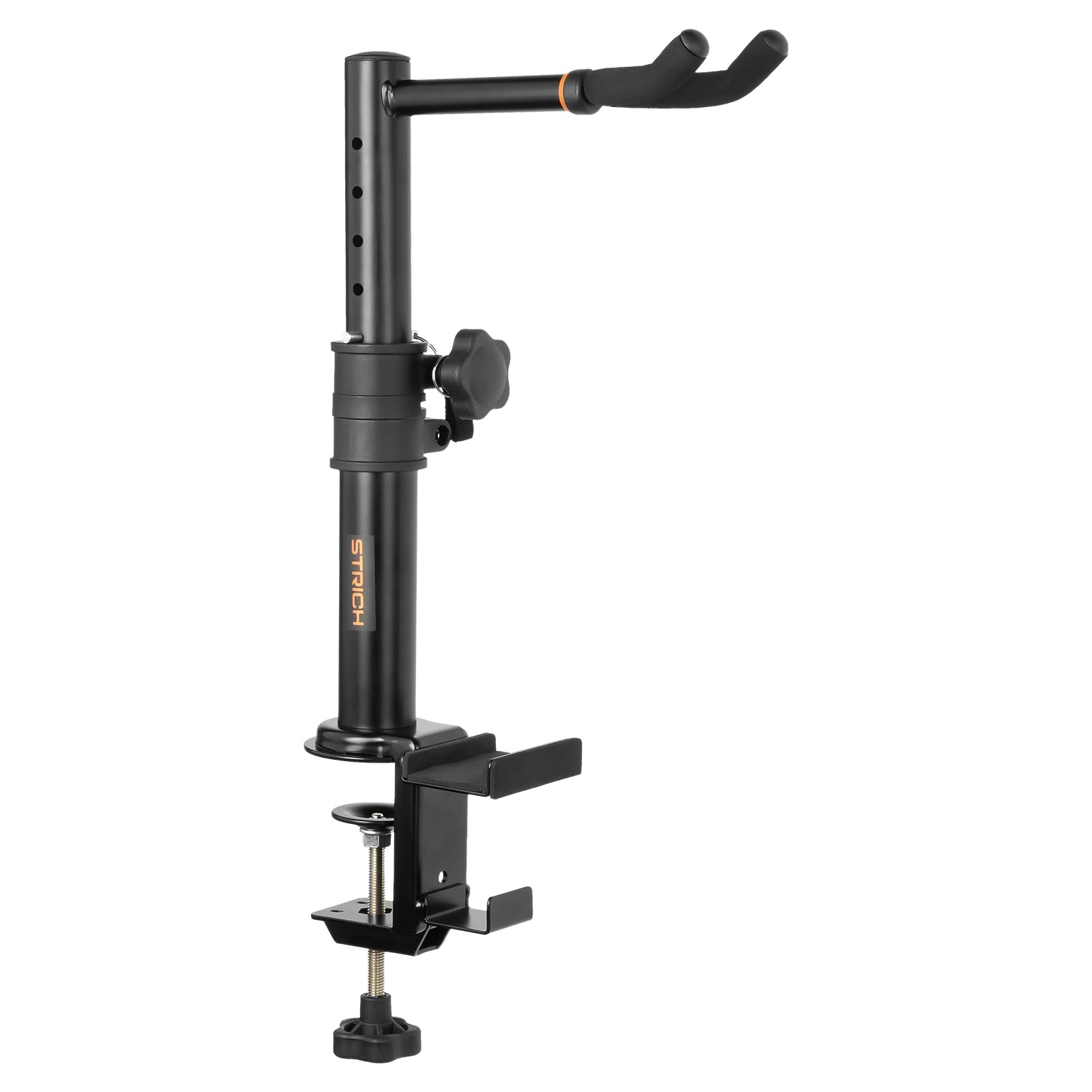 STRICH Guitar Desk Stand with Desk Clamp, Heavy Duty Metal Guitar Desk Mount Adjustable Height for Acoustic, Electric Guitar, Ba